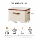 Caixa grande de armazenamento com zíper para roupas e cobertores P/M/G