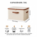 Caixa grande de armazenamento com zíper para roupas e cobertores P/M/G